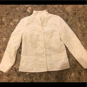 🌼3/&15🌼 Kim Rogers Cream Embroidered Jacket Size Small